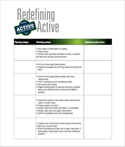 Active Aging Week Five Month Planning Guide