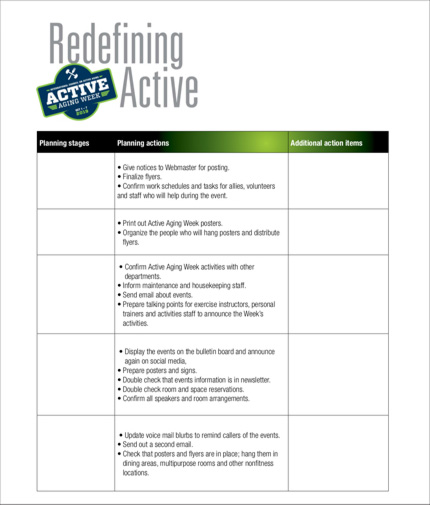 Active Aging Week Five Month Planning Guide